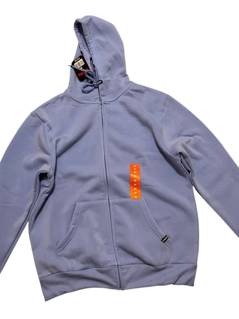 Blue Zip-Up Hoodie with Hood